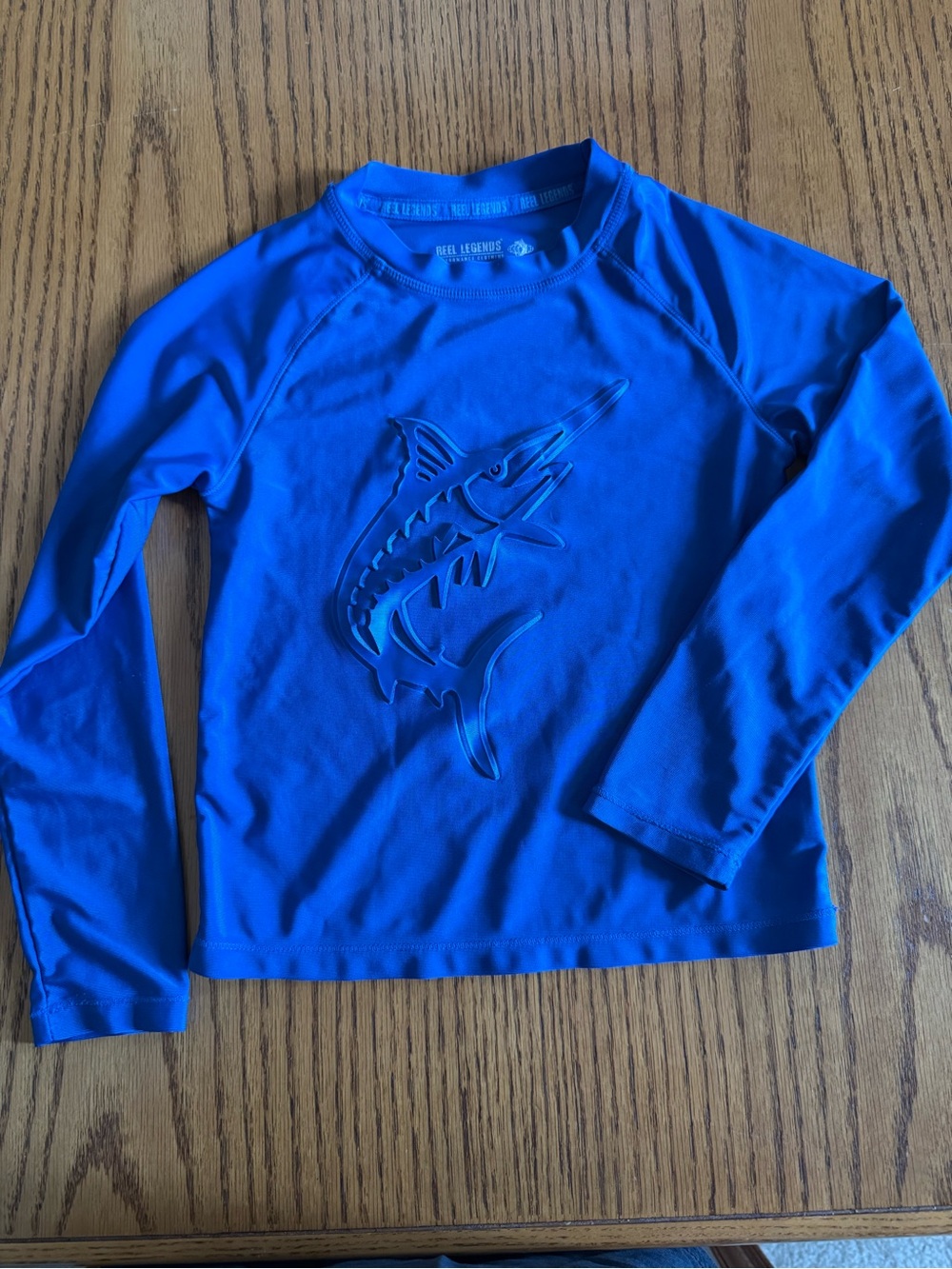 Reel Legends Kids' Royal Blue Long-Sleeve Marlin Rashguard
